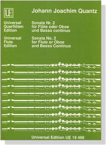 J.J. Quantz【Sonate Nr. 2】für Flöte oder Oboe und Basso continuo