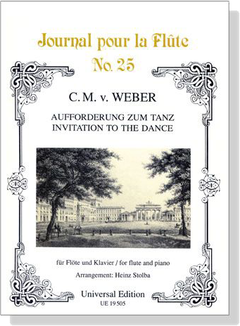 C.M.v. Weber【Aufforderung zum Tanz , Rondeau brillante】für Flöte und Klavier