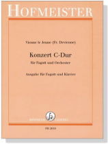 Vienne le Jeune (Fr. Devienne)【Konzert C-Dur】für Fagott und Orchester , Ausgabe für Fagott und Klavier