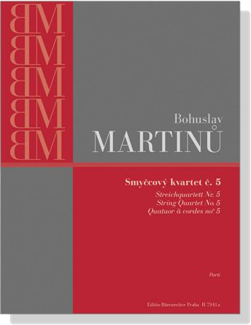 Bohuslav Martinů【String Quartet / Streichquartett】No. 5