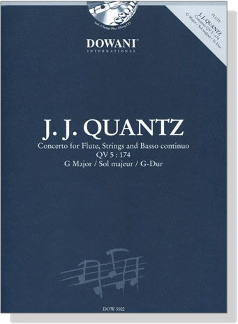 J.J. Quantz【Concerto G Major , QV5 : 174】for Flute, Strings and Basso continuo