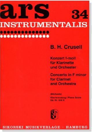 B. H. Crusell【Concerto in F Minor , Op. 5】for Clarinet and Orchestra