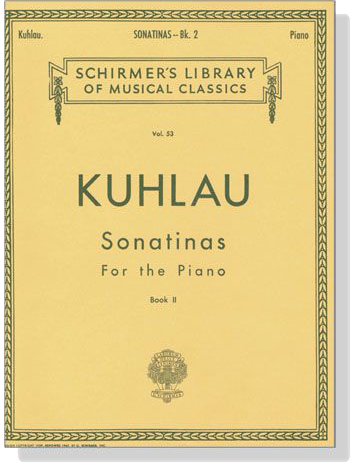 Kuhlau【Sonatinas】For The Piano , Book Ⅱ
