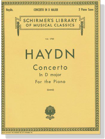 Haydn【Concerto in D Major】For the Piano , Two Pianos / Four Hands