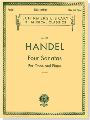 Handel【Four Sonatas】for Oboe and Piano