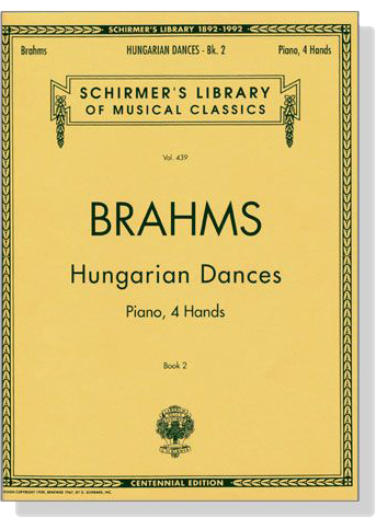 Brahms Hungarian Dances, Nos. 11-21 Piano, 4 Hands , Book 2