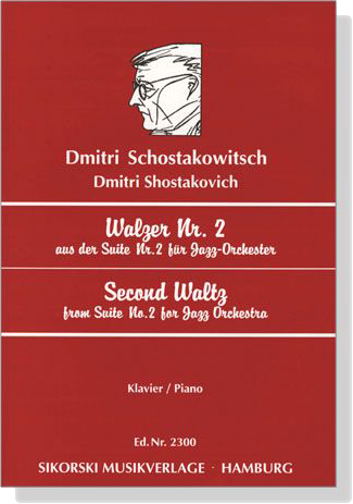 Dmitri Shostakovich【Second Waltz  from Suite No. 2 for Jazz Orchestra】Piano