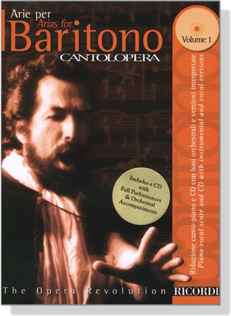 Cantolopera【CD+樂譜】Arie Per Baritono- Volume 1