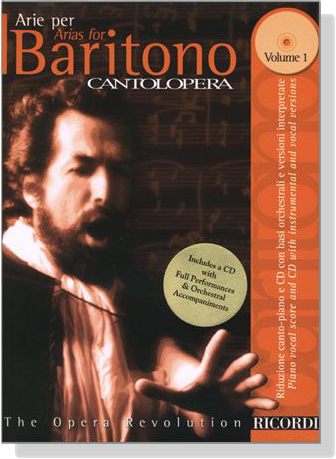 Cantolopera【CD+樂譜】Arie Per Baritono- Volume 1 Cantolopera【CD+樂譜】Arie Per Baritono- Volume 1