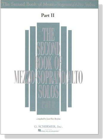 The Second Book of Mezzo-Soprano／Alto Solos , Part Ⅱ