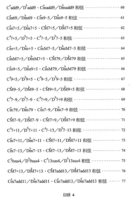 鋼琴和弦大全888