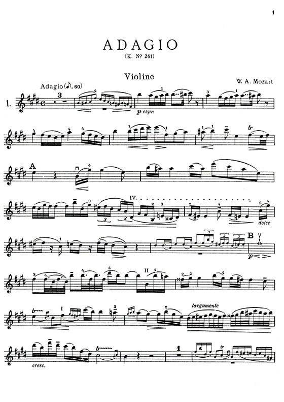 莫差特 慢板與輪旋曲-作品261（小提琴獨奏+鋼琴伴奏譜）