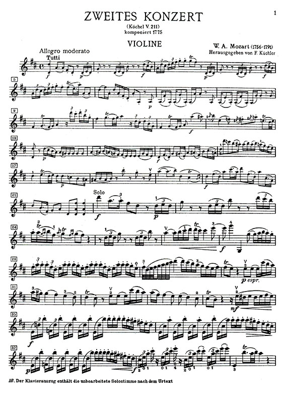 莫差特 第二號協奏曲D大調-作品211（獨奏譜+伴奏譜）