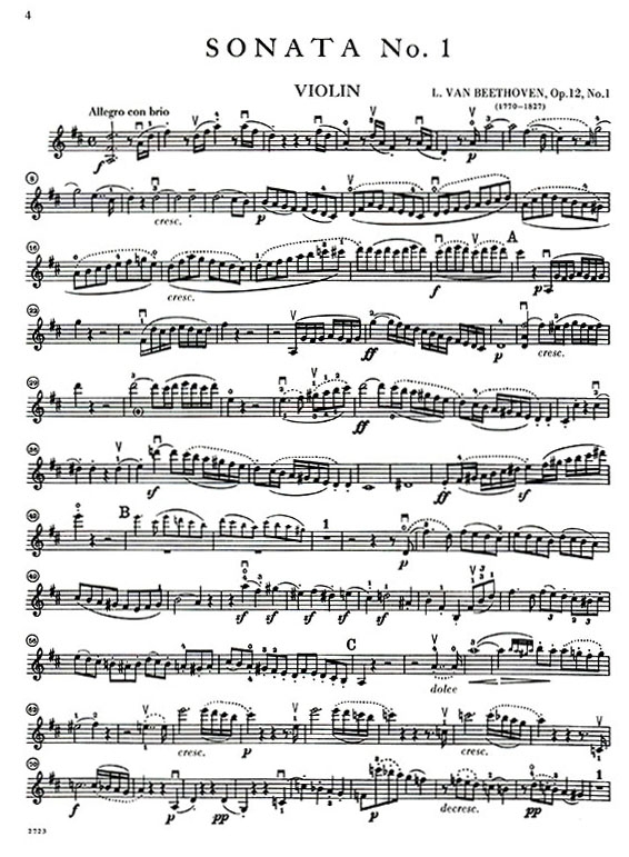 貝多芬 小提琴奏鳴曲集（小提琴獨奏+鋼琴伴奏譜）