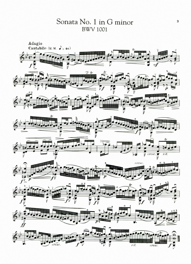 J.S. BACH【Sonatas and Partitas】For the Violin