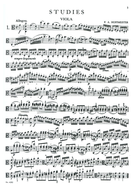 Hoffmeister【Studies】For Viola
