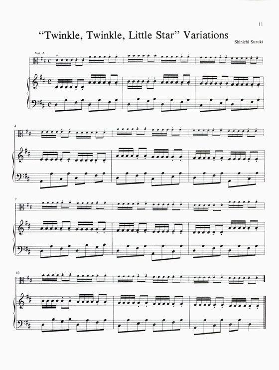 Suzuki Viola School【Piano Accompaniments】Volume A