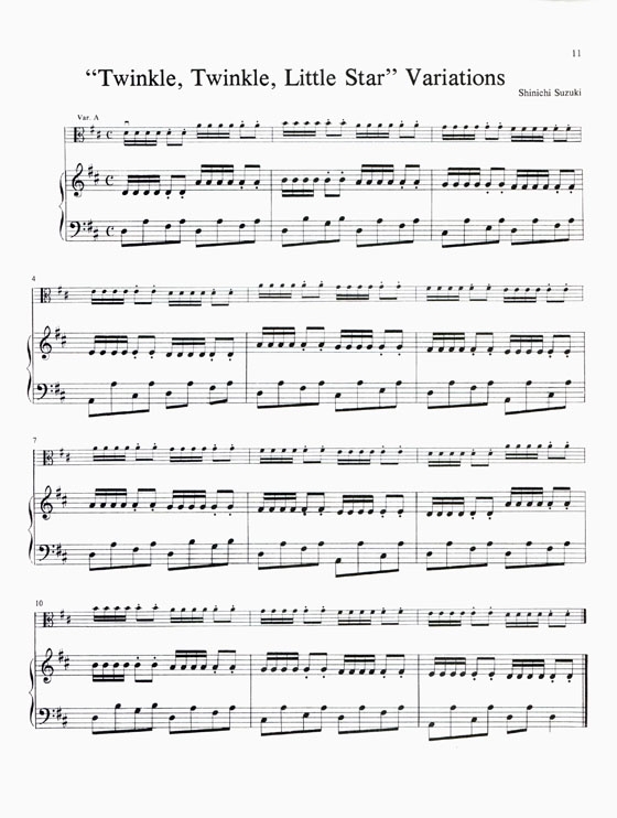 Suzuki Viola School【Piano Accompaniments】Volume A Suzuki Viola School【Piano Accompaniments】Volume A