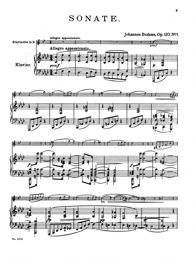 Brahms Two Sonatas【Opus 120】For Viola and Piano
