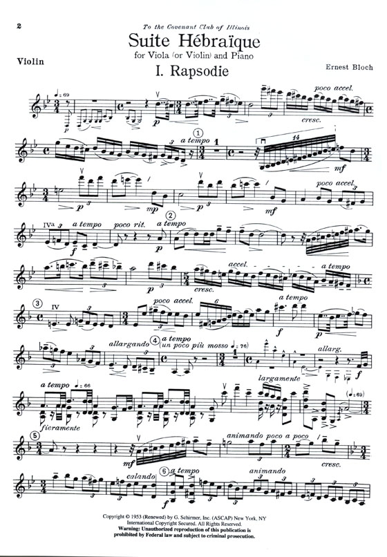 Ernest Bloch 【Suite Hebraique】 for Viola(or Violin) and Piano