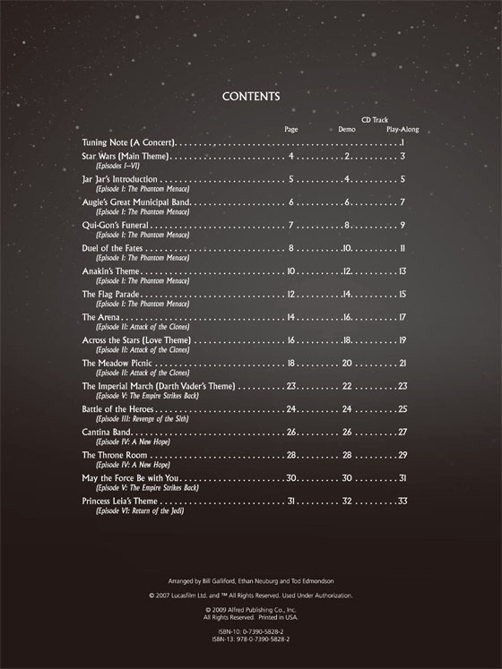 Star Wars : A Musical Journey Episodes Ⅰ-Ⅵ 【CD+樂譜】Instrumental Solos , Viola , Level 2-3