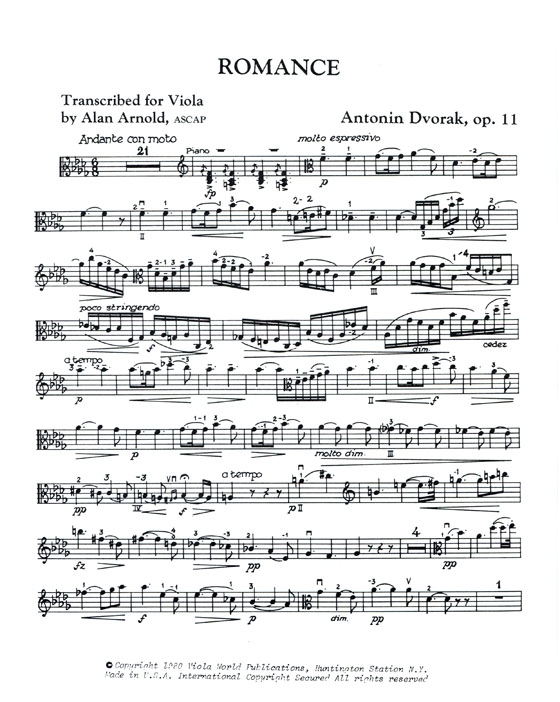 Dvorak【 Romance】 for Viola