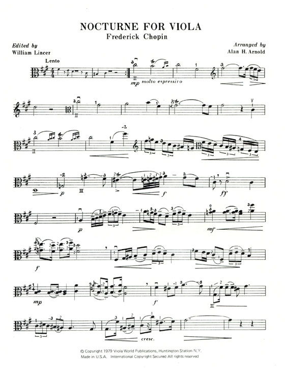 Chopin Nocturne for Viola