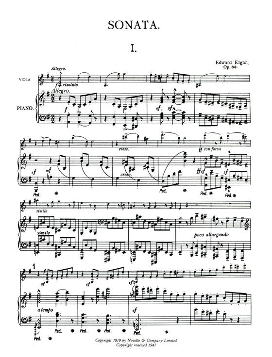 Edward Elga 【Sonata Op.82】for Viola & Piano Edward Elga 【Sonata Op.82】for Viola & Piano