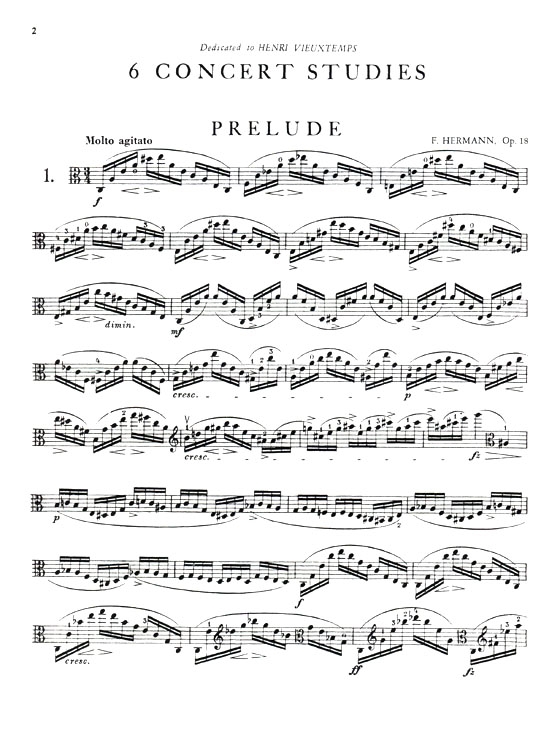 Hermann【Six Concert Studies Opus 18】 for Viola