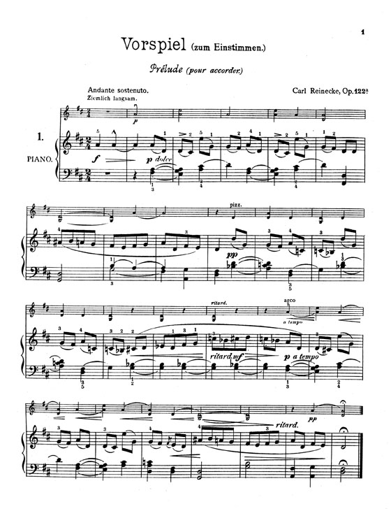 Carl Reinecke【Ten Little Pieces Opus 122A】Arranged for Viola and Piano