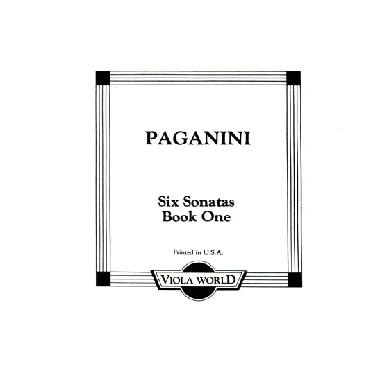 Paganini【Six Sonatas】Book One for Viola Paganini【Six Sonatas】Book One for Viola