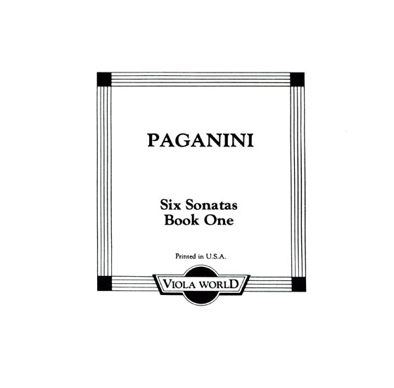 Paganini【Six Sonatas】Book One for Viola