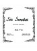 Paganini【Six Sonatas】Book Two for Viola