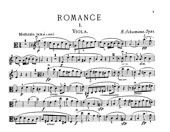 Schumann【Three Romances Op. 94】for Viola and Piano Schumann【Three Romances Op. 94】for Viola and Piano