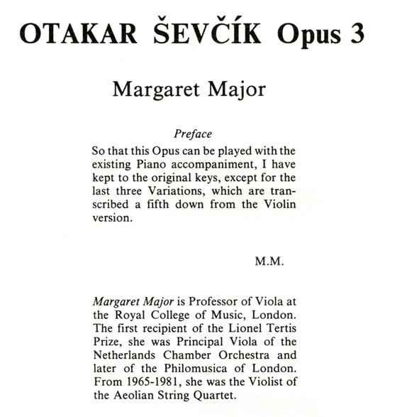 Sevcik 【Op. 3】40 Variations for Viola Sevcik 【Op. 3】40 Variations for Viola