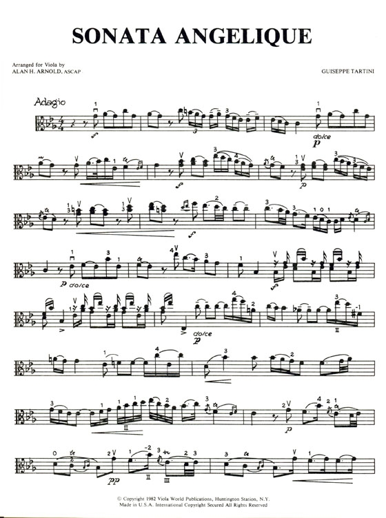 Tartini【Sonata Angelique】for Viola