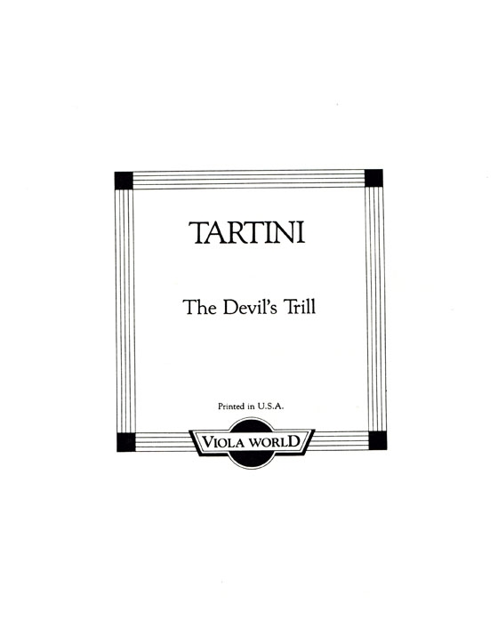 Tartini【The Devil's Trill】for Viola
