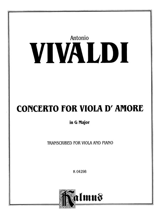 Vivaldi【Concerto for Viola d'Amore】in G Major