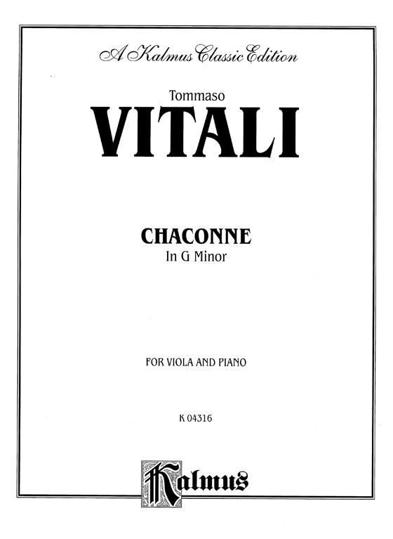 Tommaso Vitali【Chaconne in G Minor】for Viola and Piano