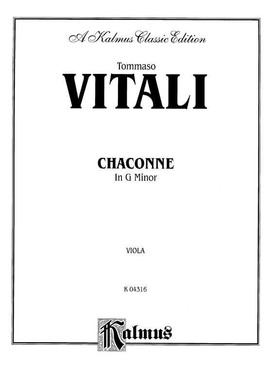 Tommaso Vitali【Chaconne in G Minor】for Viola and Piano