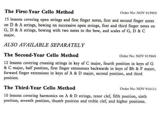 The First-Year Violoncello Method