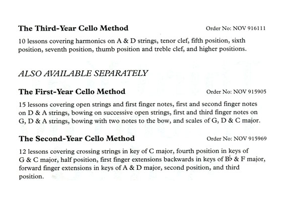 The Third-Year Violoncello Method