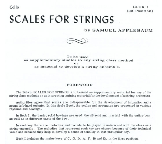 Scales for Strings【Book one】Cello︰1st Position
