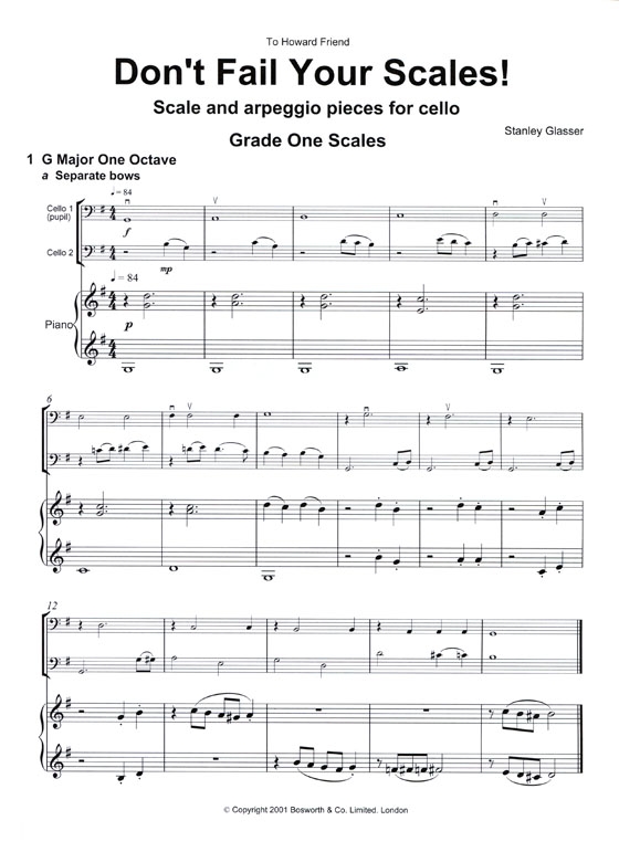 Don't Fail Your Scales!【Grades 1 and 2】 for Cello