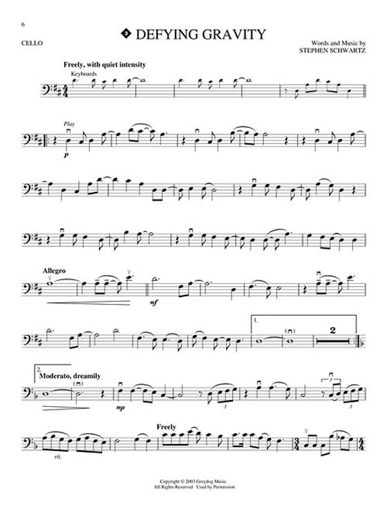 A New Musical Wicked【CD+樂譜】for Cello A New Musical Wicked【CD+樂譜】for Cello