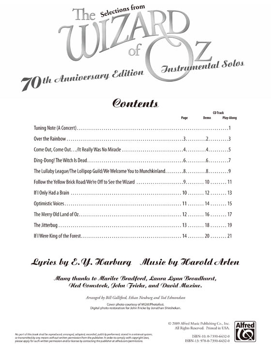 The Wizard of Oz Instrumental Solos for Cello【CD+樂譜】70th Anniversary Edition , Level 2-3 The Wizard of Oz Instrumental Solos for Cello【CD+樂譜】70th Anniversary Edition , Level 2-3