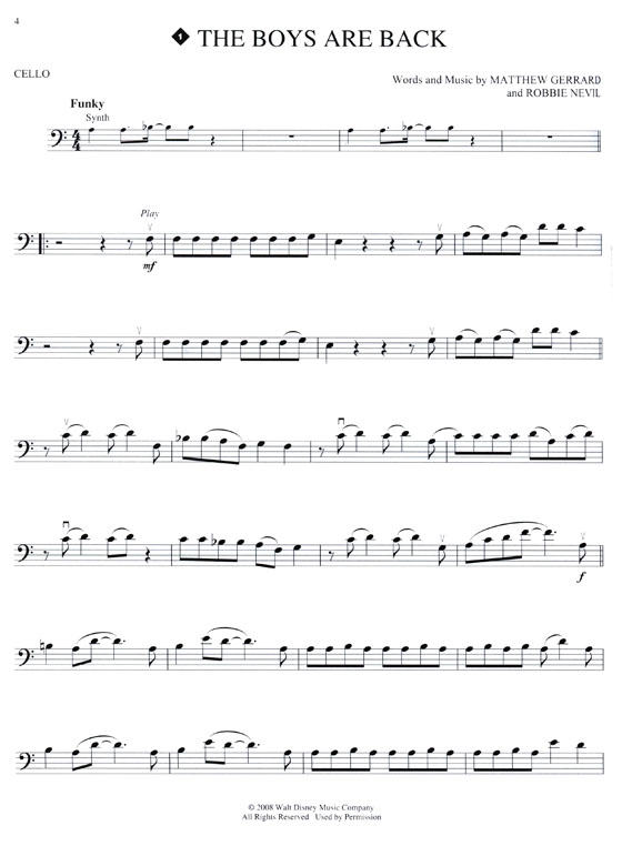 High School Musical 3【CD+樂譜】for Cello