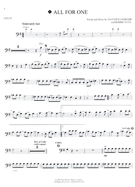 High School Musical 2【CD+樂譜】for Cello
