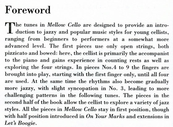 Mellow Cello【CD+樂譜】18 Tuneful and Jazzy pieces for the beginner Cellist : Position 1