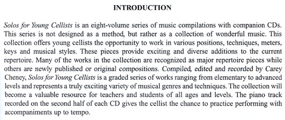 Solos for Young Cellists Volume【1】Cello Part and Piano Part